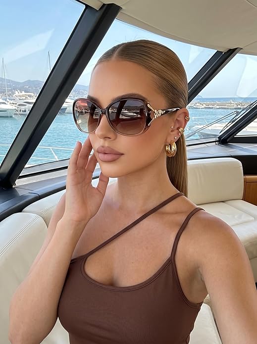 FIMILU Sunglasses for Women Trendy Polarized Sunglasses Oversized Big Sun Glasses Ladies Shades UV Protection