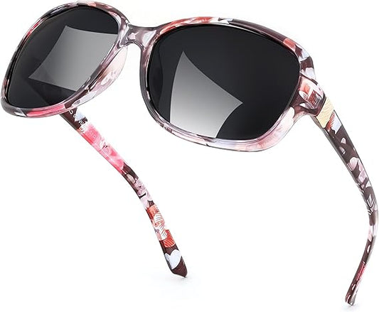 FEISEDY Polarized Sunglasses for Women Classic Vintage Square Wraparound UV400 Protection Shade B0309